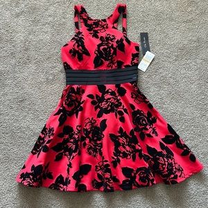 NEW City Studio Red Floral Dress Size 3